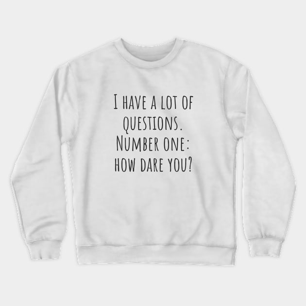 A Lot of Questions Crewneck Sweatshirt by ryanmcintire1232